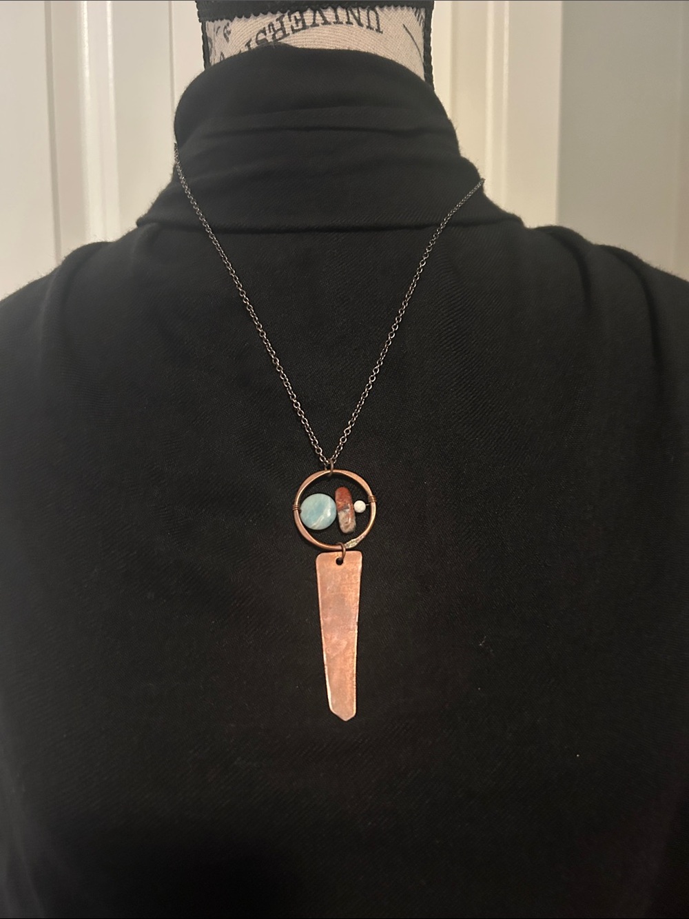 NWOT Copper Pendant Necklace with Turquoise Accent